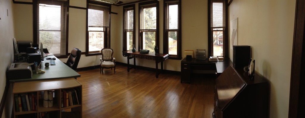 Corner office. I wonder if the coal baron Ebersole Gaines once worked here.