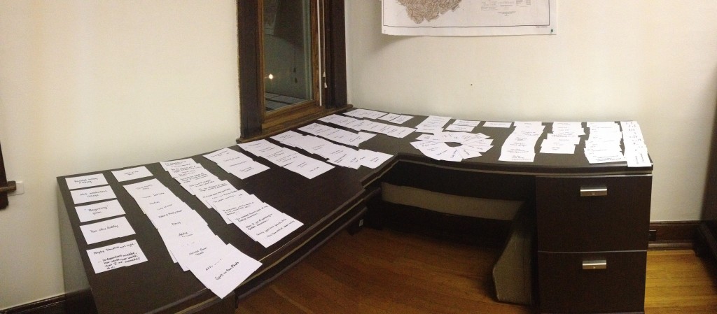 My current project--laying out the Cedar Grove audio documentary.